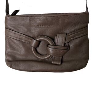 Sequoia Harmony Crossbody Purse - Soft Brown Leather, Zip Top